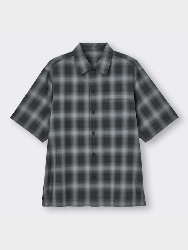 オンブレチェックシャツ(5分袖)