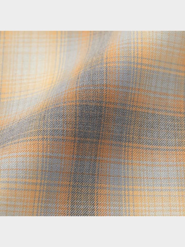 オンブレチェックシャツ(5分袖)