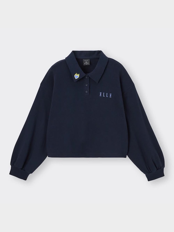 スウェットポロシャツ(長袖) ELLE 2(セットアップ可能)