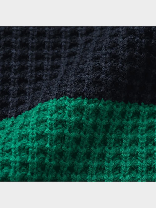 ローゲージ畦ボーダーセーター(長袖)+E