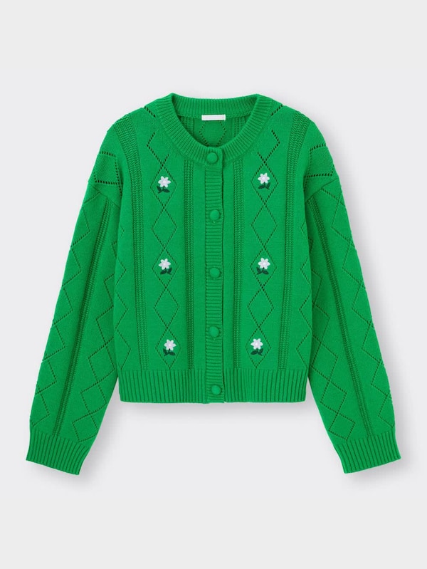 エンブロイダリーカーディガン(長袖)YT+E