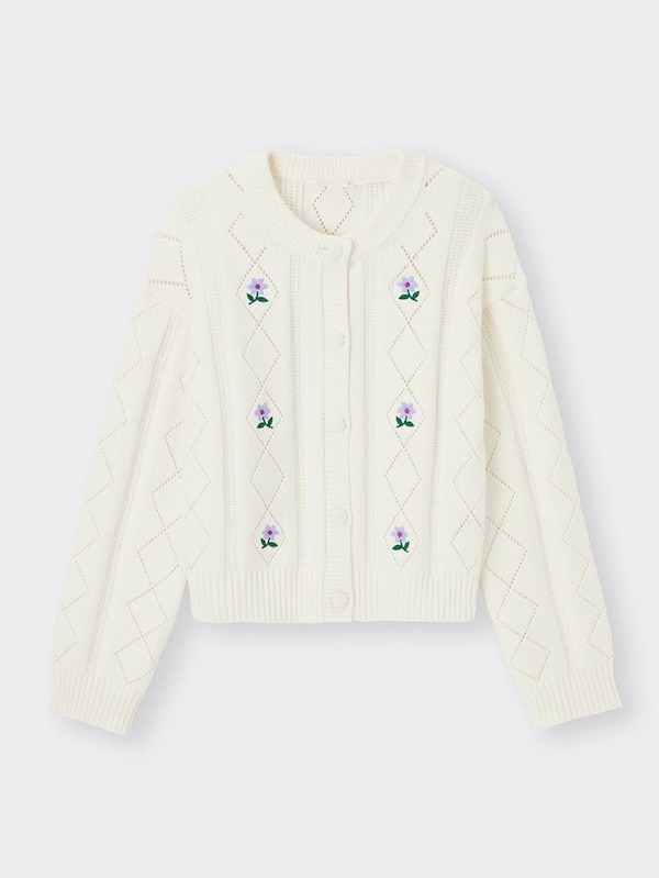 エンブロイダリーカーディガン(長袖)YT+E