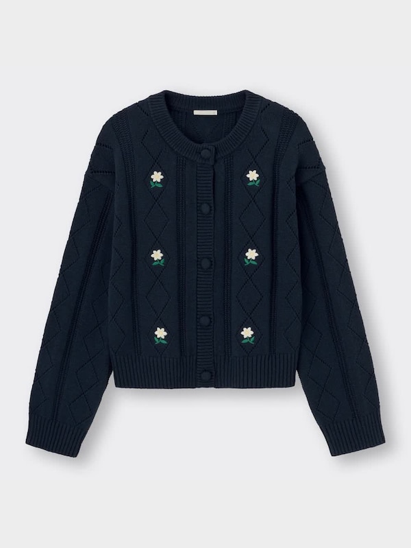 エンブロイダリーカーディガン(長袖)YT+E