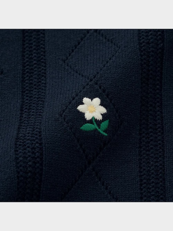 エンブロイダリーカーディガン(長袖)YT+E