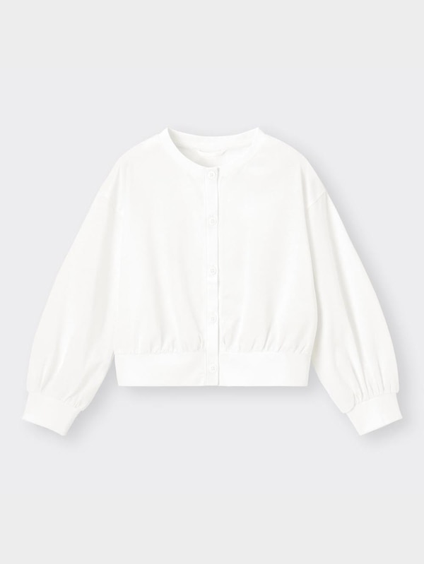 GIRLS UVカットボリュームスリーブカーディガン(長袖)