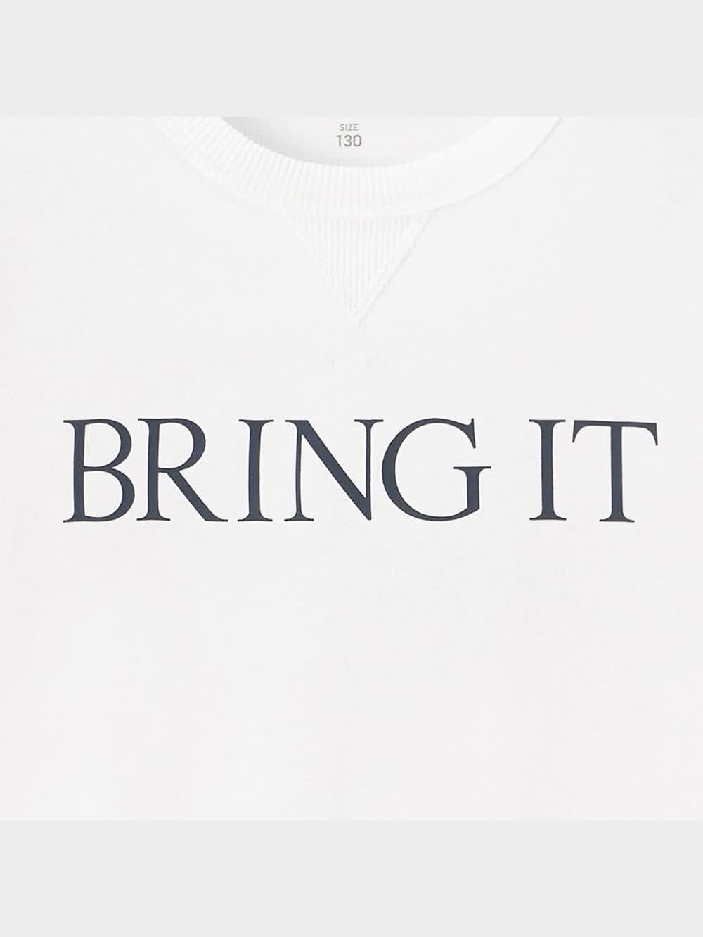 redking 商品です 商品確認して 本日中に購入下さい GU公式 | KIDS(男女兼用)スウェT(5分袖)(ロゴ)