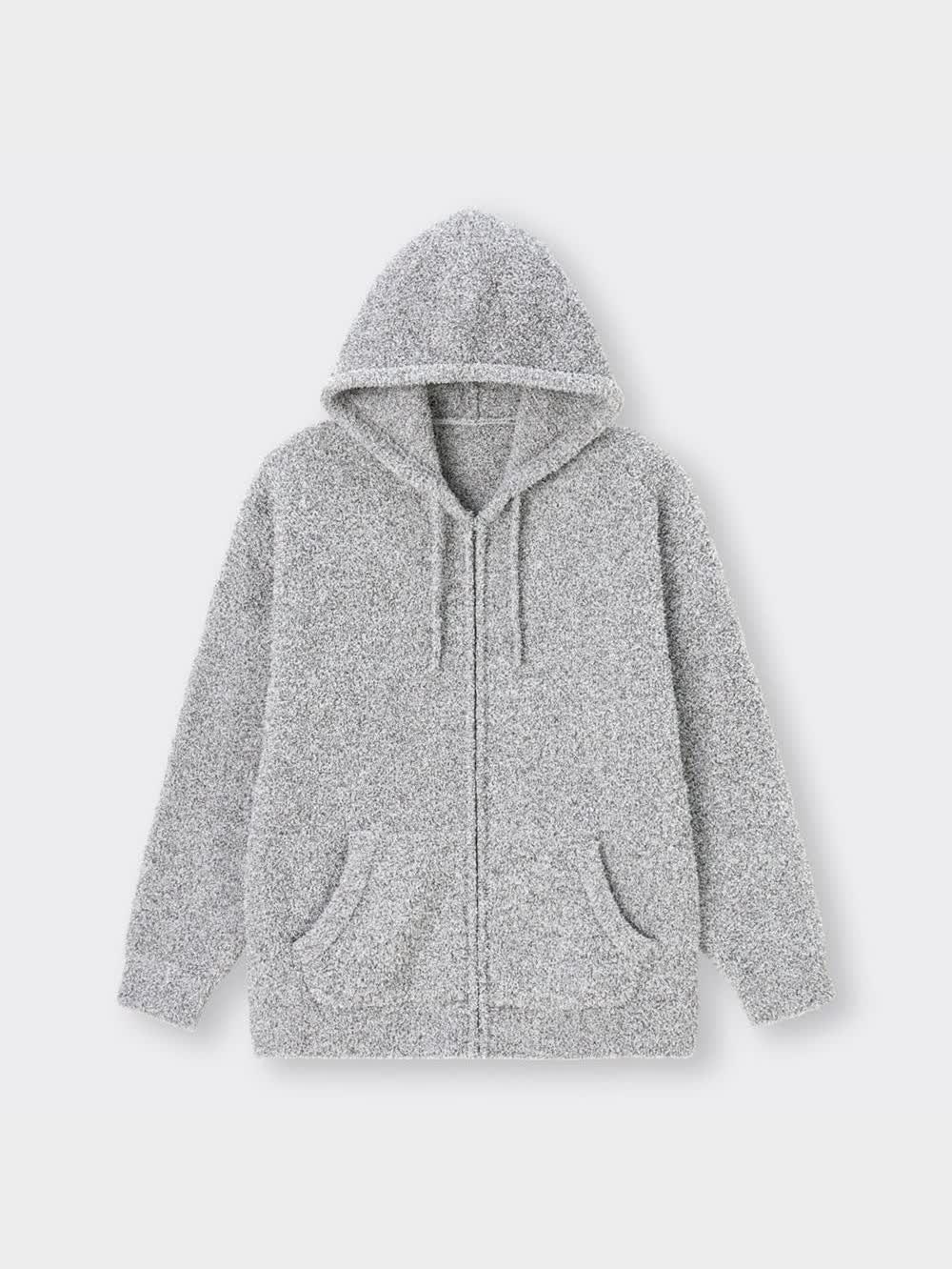 mtq様 GU公式 | もこもこフィールラウンジパーカ(長袖)(セットアップ可能)