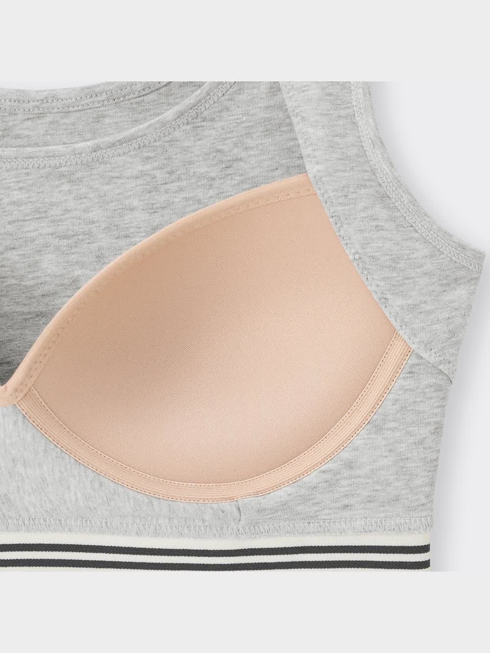 プラトップ付きのオフホワイトラインクロップドTee、LサイズΩ
