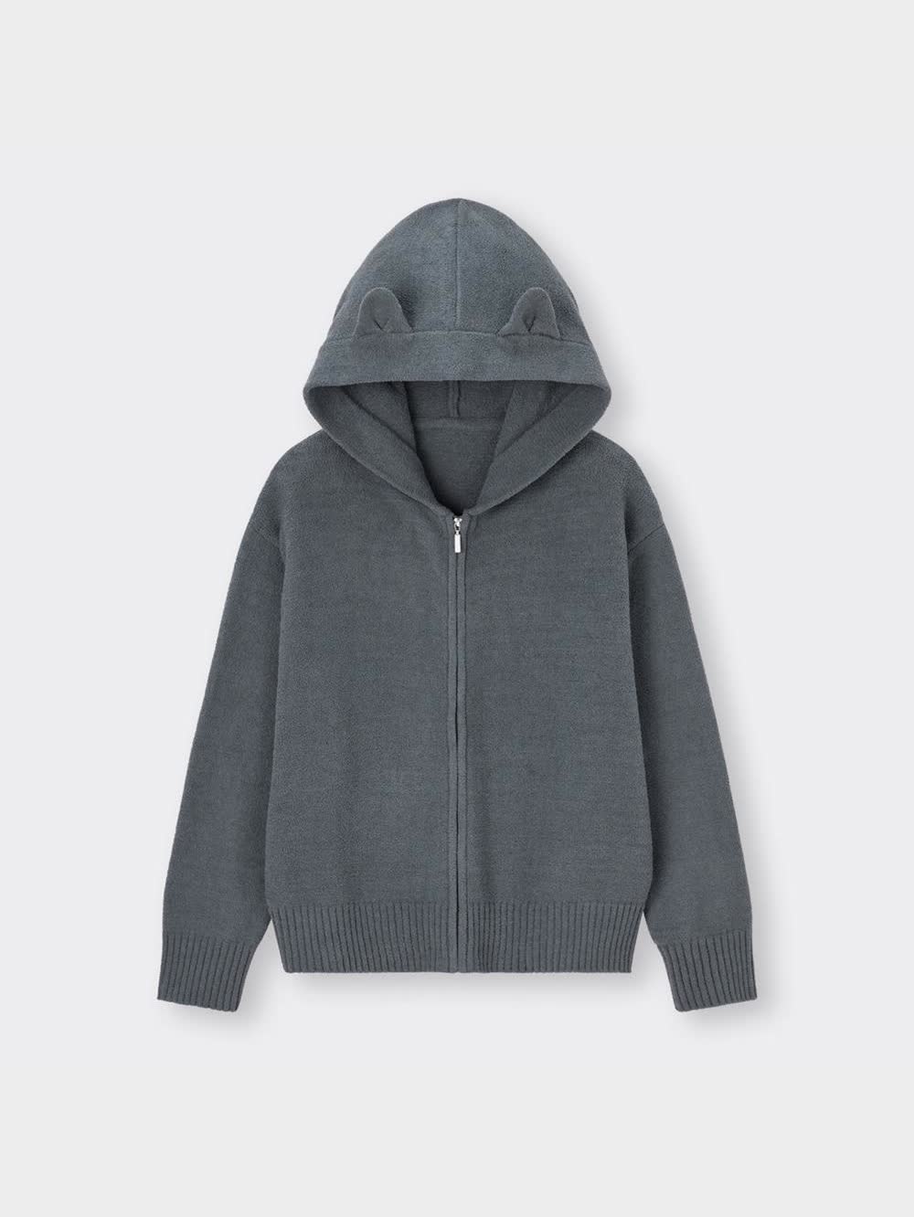 GU公式 | ニットラウンジパーカ(長袖)(キャット)+E