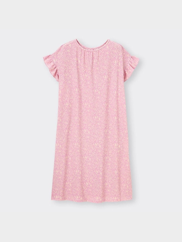 ラウンジワンピース(半袖)(フラワー)+E