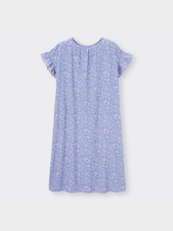 ラウンジワンピース(半袖)(フラワー)+E