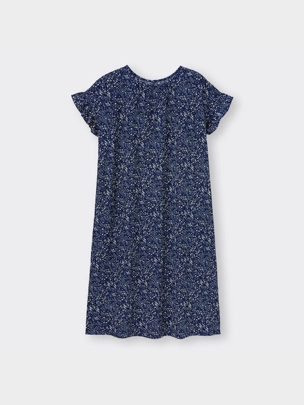 ラウンジワンピース(半袖)(フラワー)+E