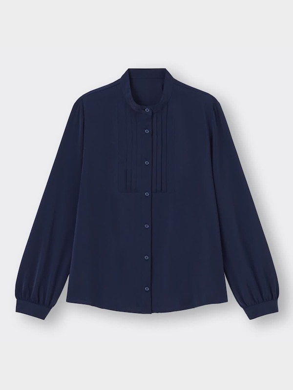 フロントタックブラウス(長袖)Z+X