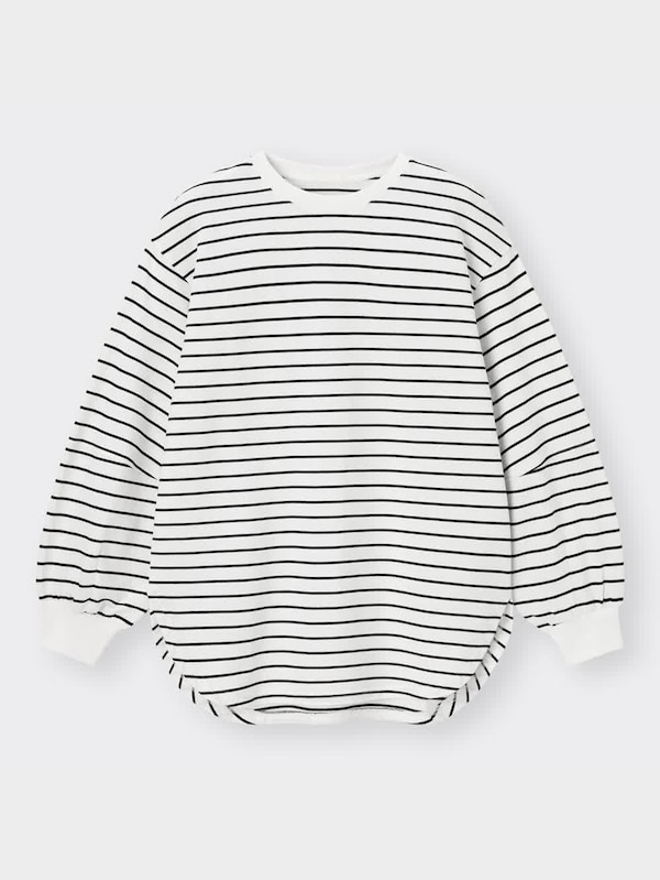 ミニ裏毛オーバーサイズT(長袖)(ボーダー)+E