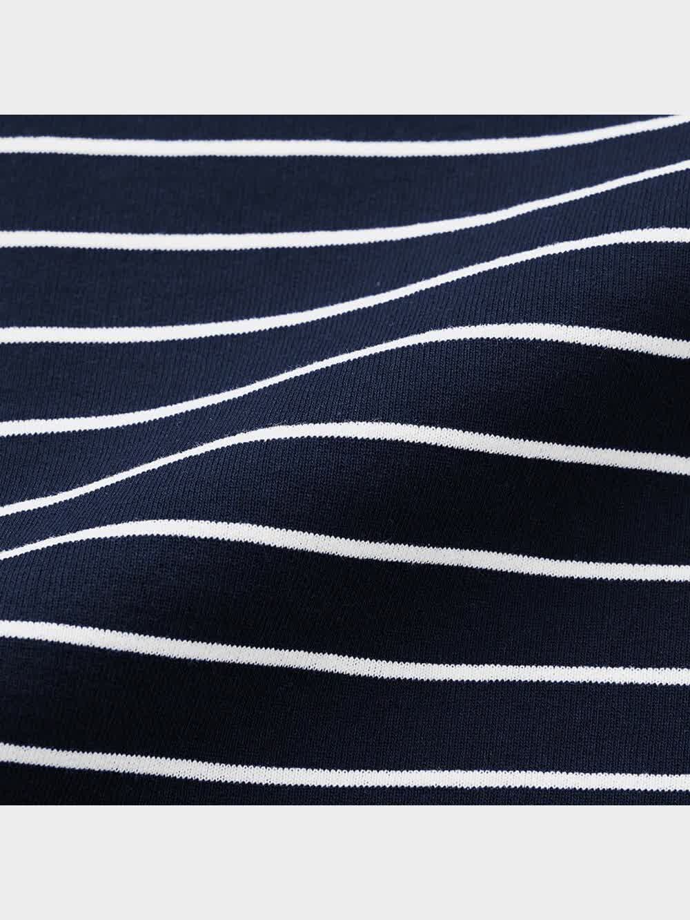 GU公式 | ミニ裏毛オーバーサイズT(長袖)(ボーダー)+E