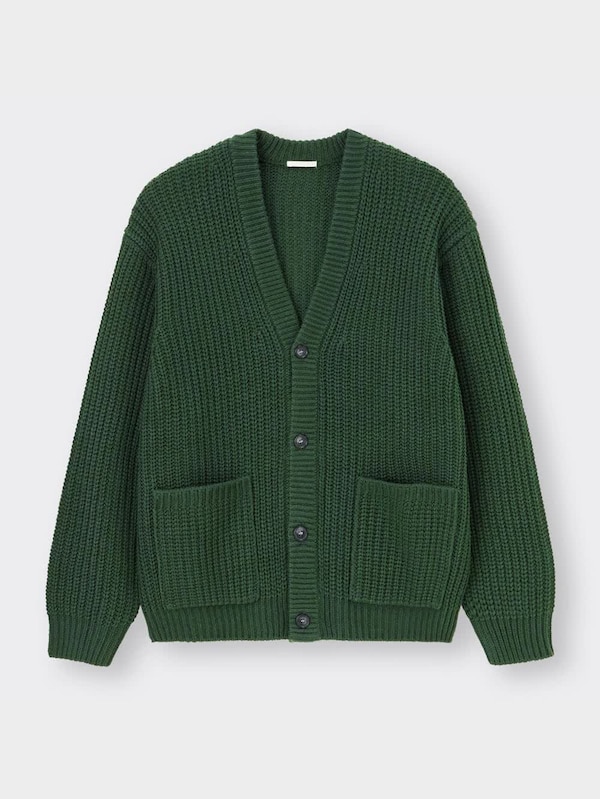 ローゲージ畦カーディガン(長袖)