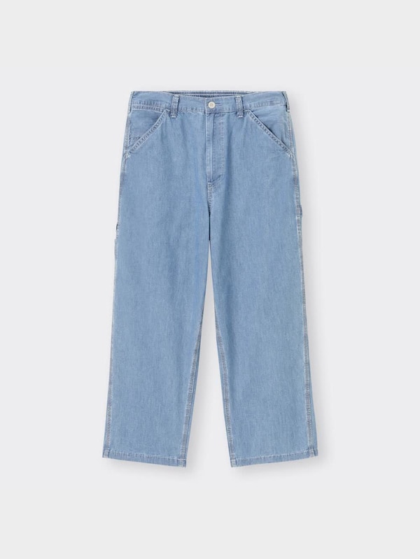 ライトデニムペインターイージーアンクルパンツ(セットアップ可能)