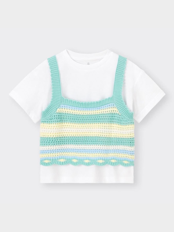 GIRLSニットキャミソールセットT(半袖)