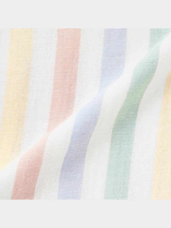 オーガニックコットンパジャマ(ストライプ)(半袖&ロングパンツ)