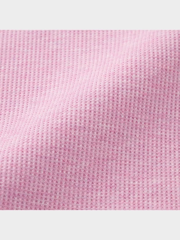 ウエストリボンワッフルラウンジセット(半袖&5分丈)