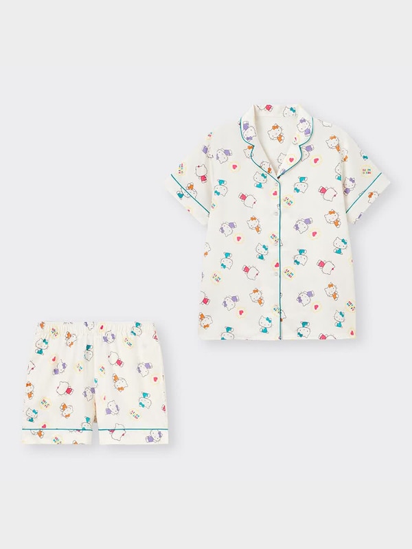 サテンパジャマ(半袖&ショートパンツ) HELLO KITTY