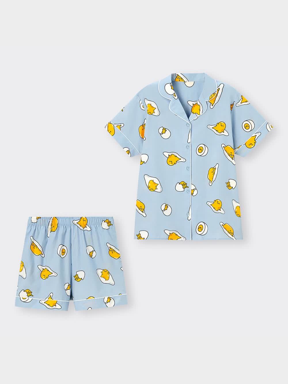 GU公式 | コットンパジャマ(半袖&ショートパンツ) GUDETAMA(レディース)