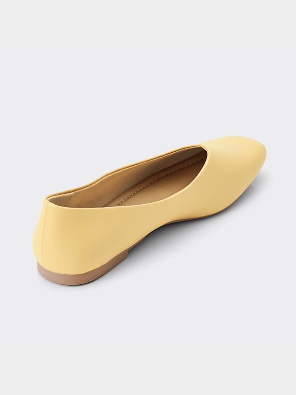 スクエアシフォンフラットシューズ