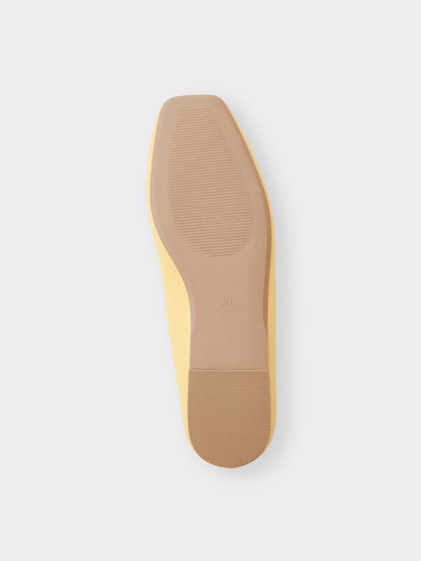 スクエアシフォンフラットシューズ