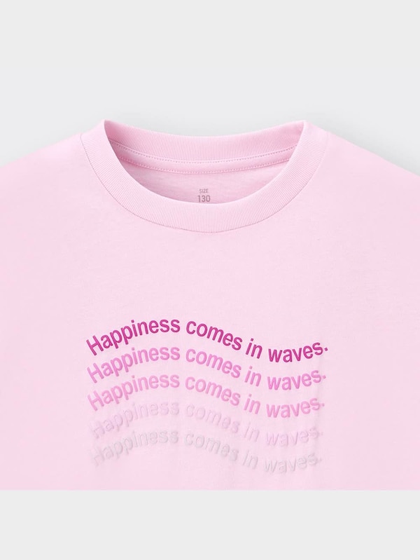 GIRLSクロップドグラフィックT(半袖)(ウェーブロゴ)