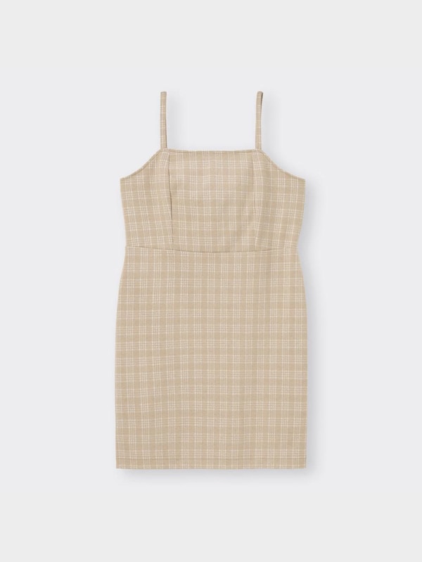 チェックキャミソールミニワンピースOSB+EC