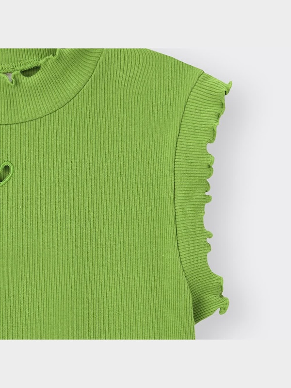 GIRLSハートカットアウトリブT(ノースリーブ)