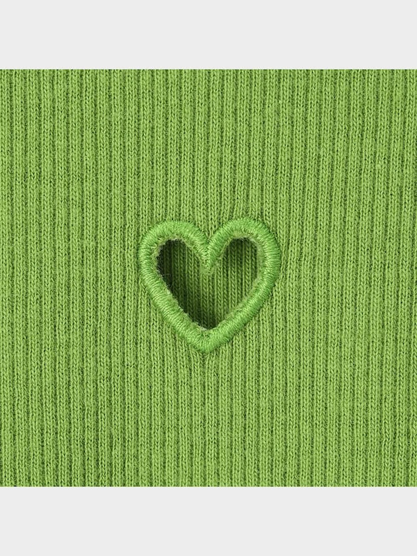 GIRLSハートカットアウトリブT(ノースリーブ)