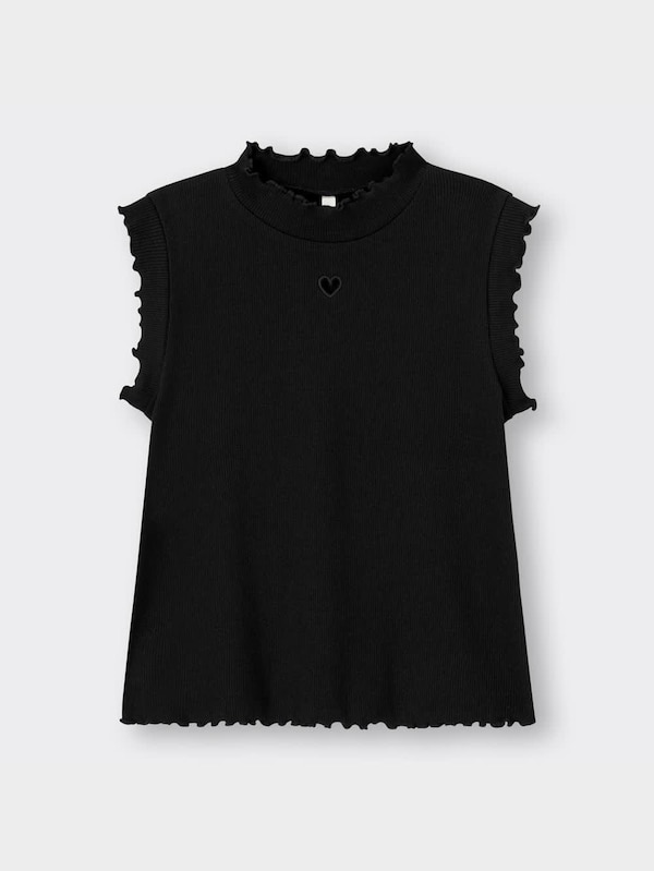 GIRLSハートカットアウトリブT(ノースリーブ)