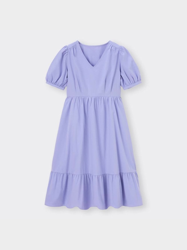 Vネックティアードワンピース(5分袖)OSC+EC