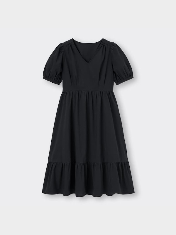 Vネックティアードワンピース(5分袖)OSC+EC