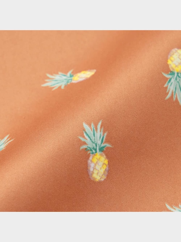 サテンパジャマ(半袖&ロングパンツ)(パイナップル)+X