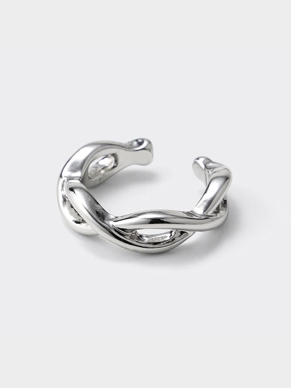 メタルツイストフープピアスセット