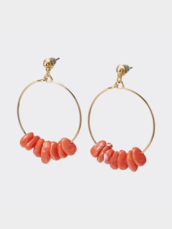 ストーンフ ープピアス&イヤーカフセット