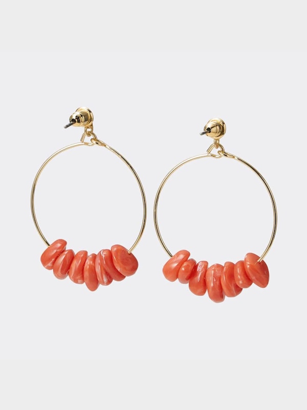 ストーンフープピアス&イヤーカフセット