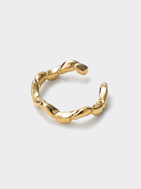 ストーンフープピアス&イヤーカフセット