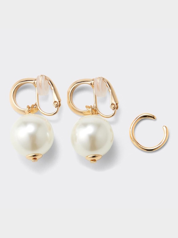 パールライクイヤリング&イヤーカフセット