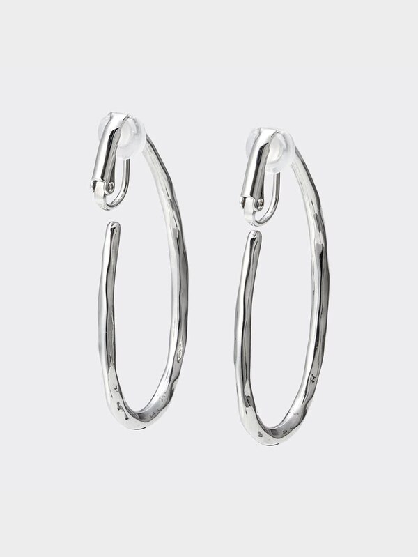 オーバル��フープイヤリング&イヤーカフセット