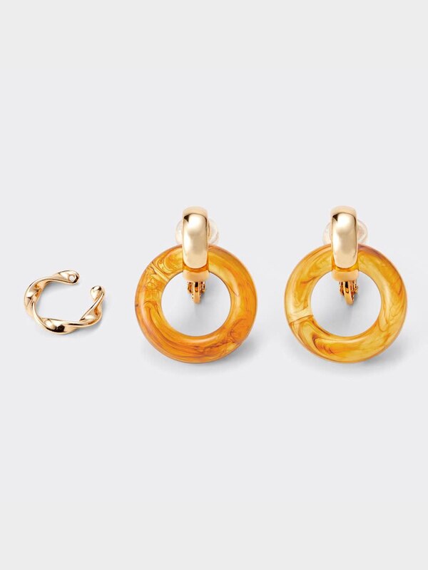 サークルイヤリング&イヤーカフセット