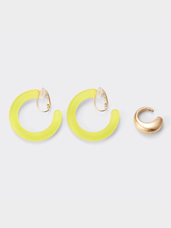 クリアフープイヤリング&イヤーカフセット