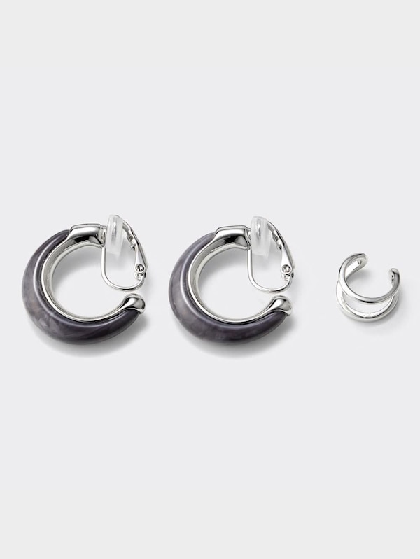 カラーフープイヤリング&イヤーカフセット