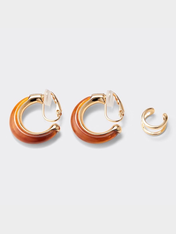 カラーフープイヤリング&イヤーカフセット