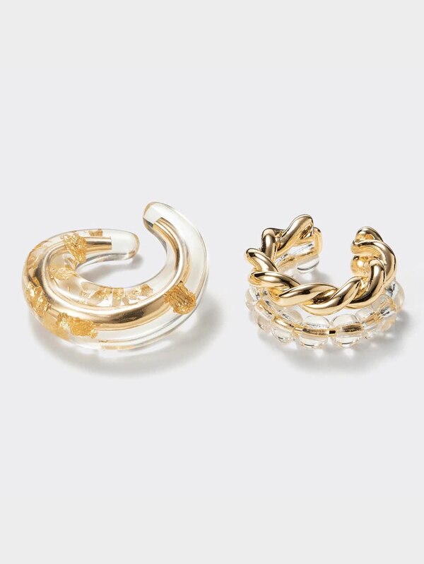 クリア&メタルイヤーカフセット