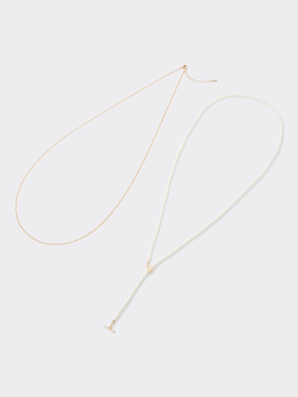 柄がかわいいです。 GU公式 | パールライクロングネックレス