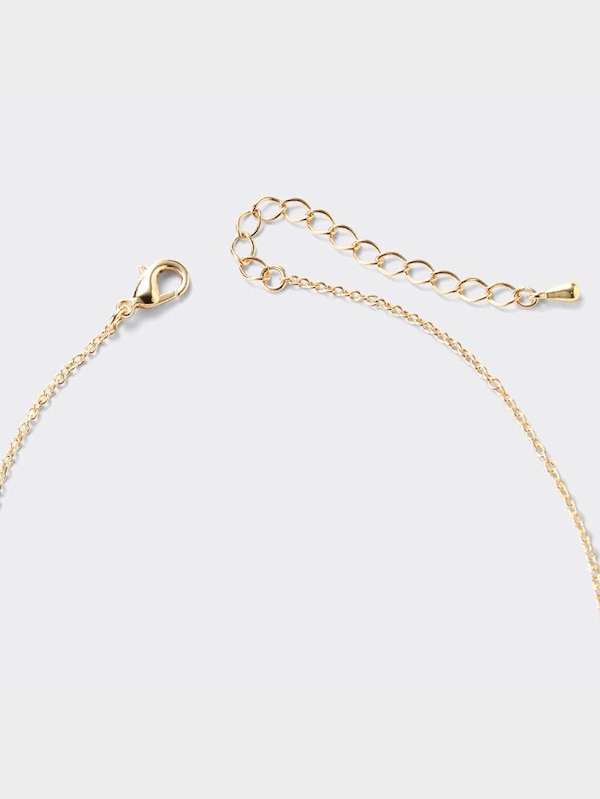 ビーズ&メタルコインネックレス