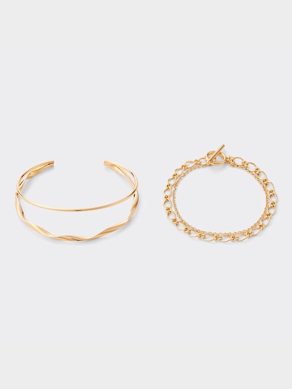 チェーンブレスレット&バングルセット
